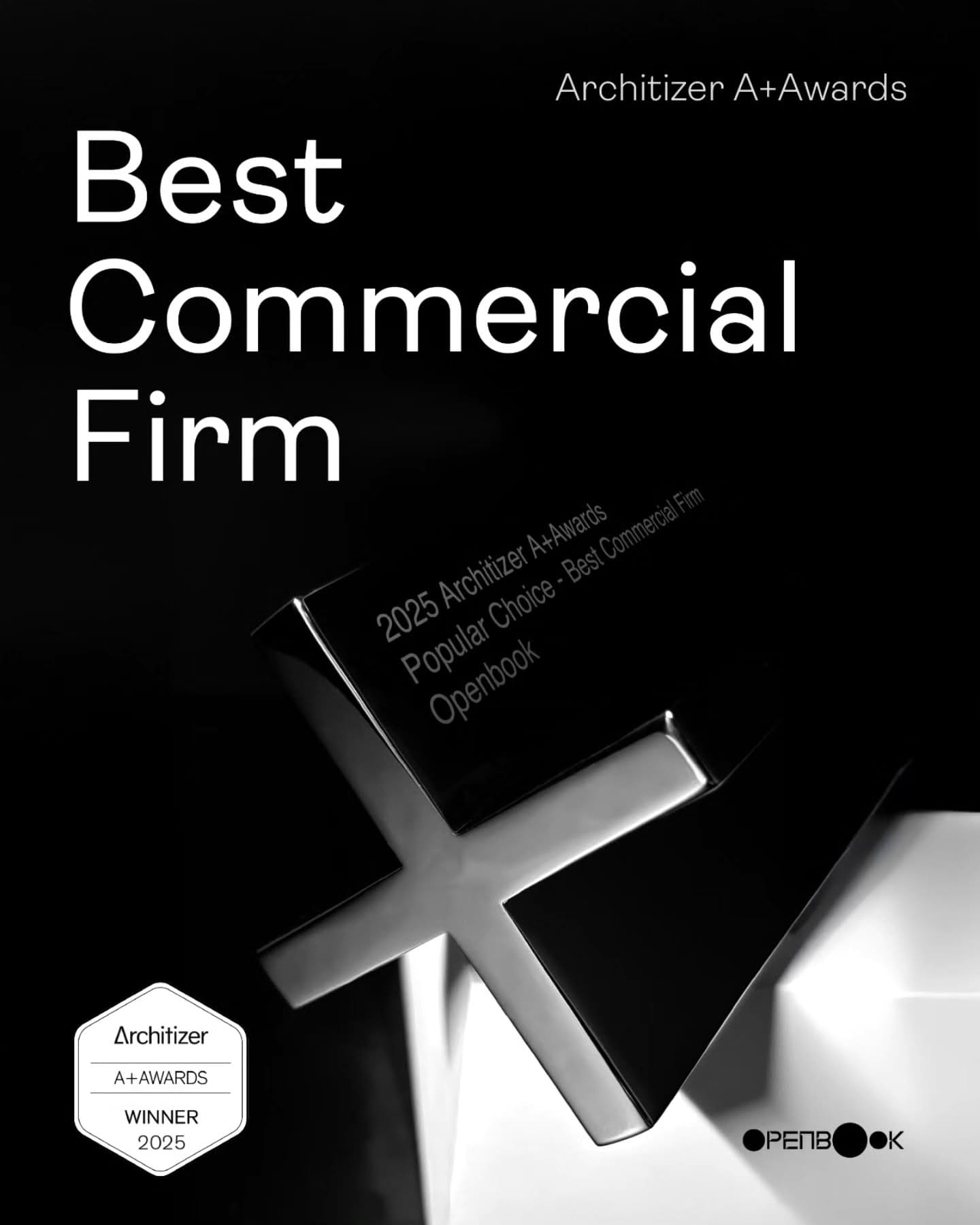 Openbook Group Wins Best Commercial Firm at Architizer A+Awards 2025
