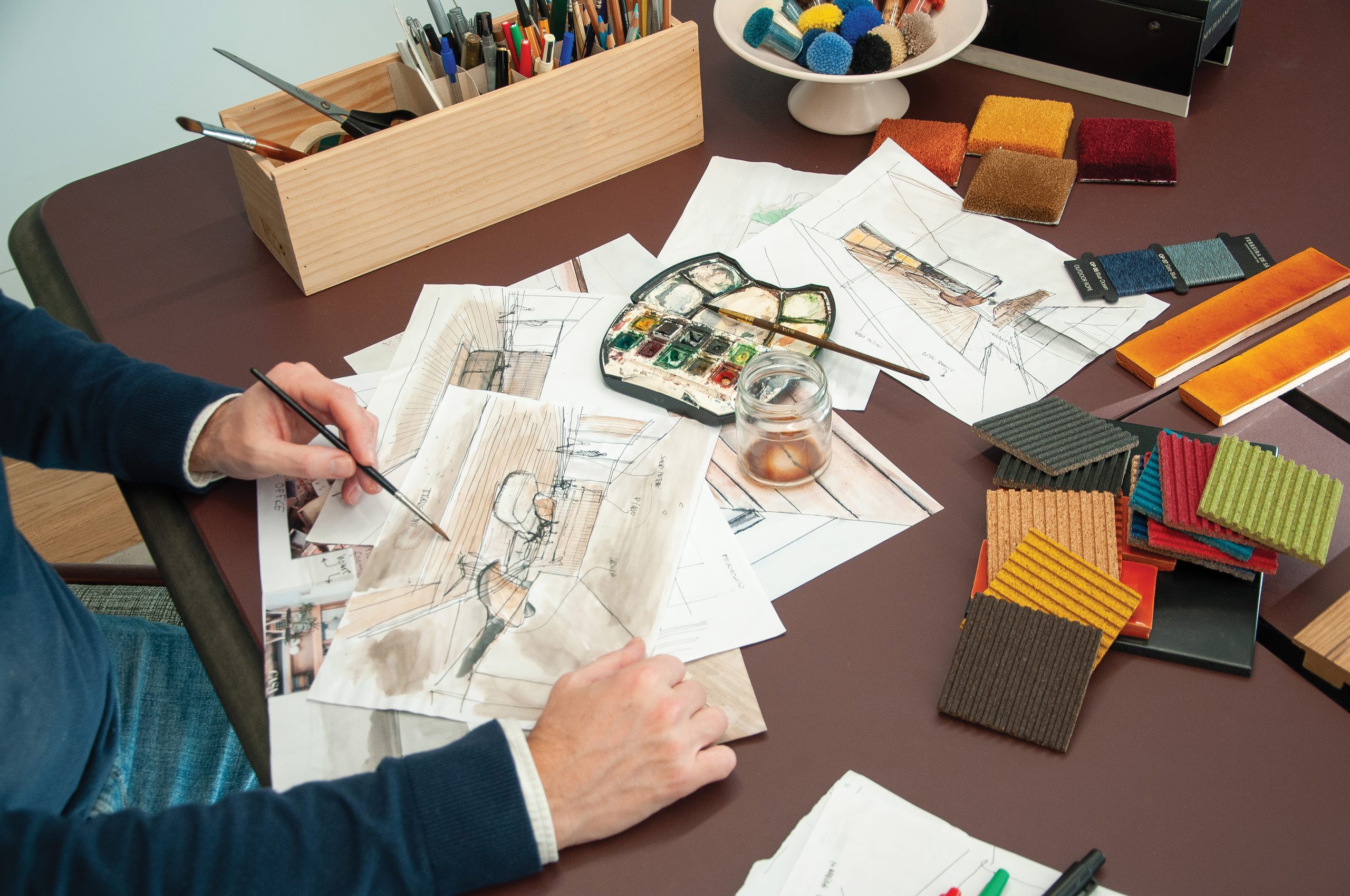 Hand drawing in an age of technology with Marta Castillo for Trends magazine